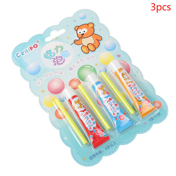 Safe Magic Bubble Lim Toy Blåser Färgglad Bubble Ball Plast 3pcs