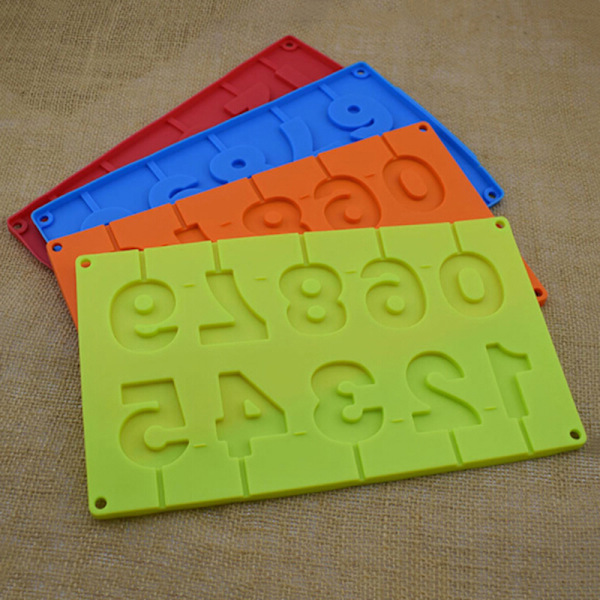 3D Nummer 0-9 Lollipop Form Kakadekoration Kap