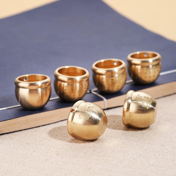 Feng Shui Lucky Fortune Wealth Mässing Cornucopia Baifu Rice Cyli A