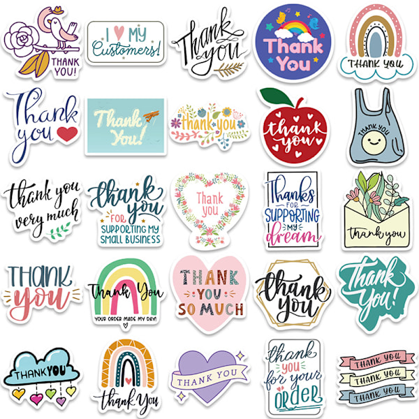 50st Inspirerande Tack Dekorera Bagage Notebook Vattenpr
