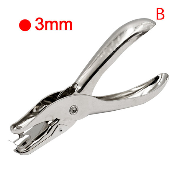 Enkelt hål 3 mm/6 mm pordiameter stanstång Handpappersskrot B