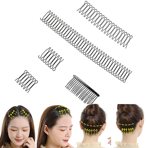 Hårstylingverktyg Roll Curve Clip Pin Invisible Bang Fringe Bla N4