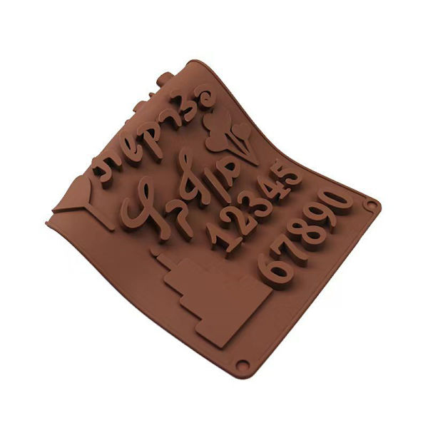 3D hebreiska bokstäver Arabiska siffror DIY Silikon Form Ca 1pc