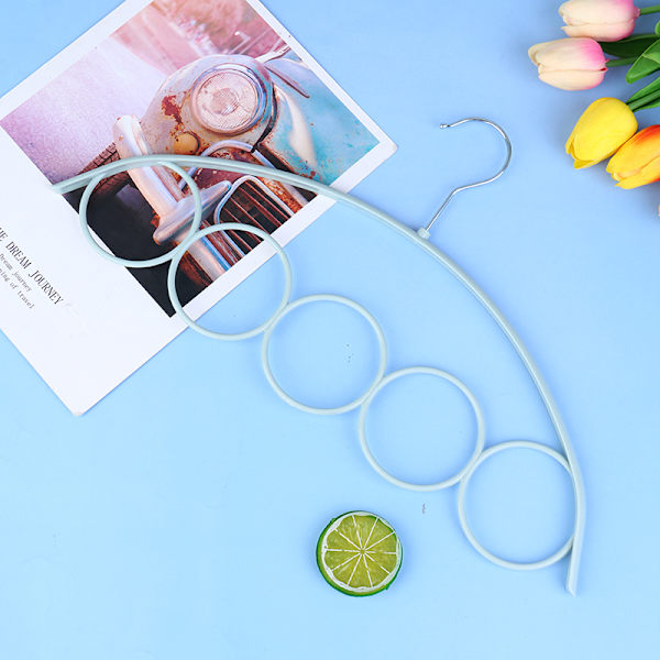 1 bit Halsduk Hängare För Halsdukar Plast Circles Hals Tie Scarf Light blue
