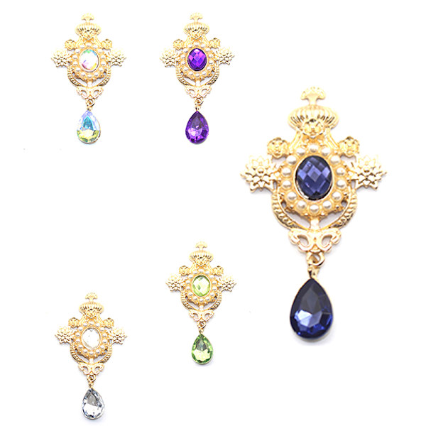 Water Drop Broscher Knappar Sy Legering Knapp Dekor Accessori A3
