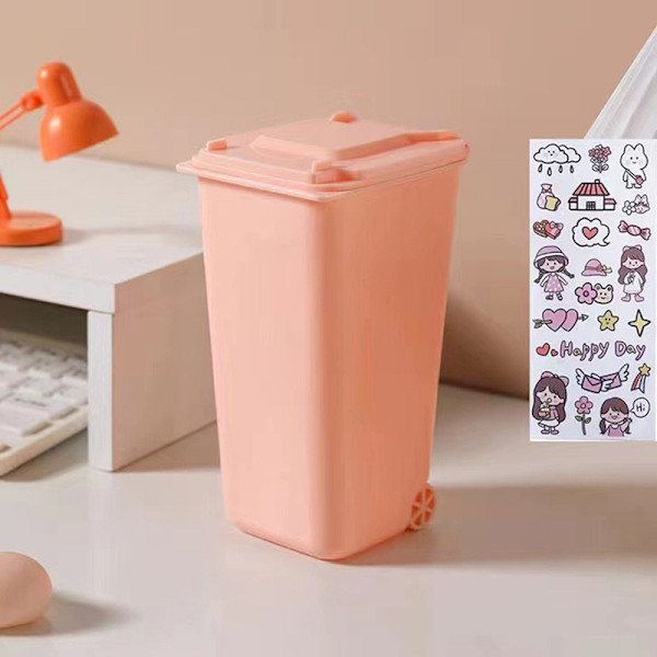 Mini papperskorg 4-färgad sopförvaringslåda Vardagsrum C Pink