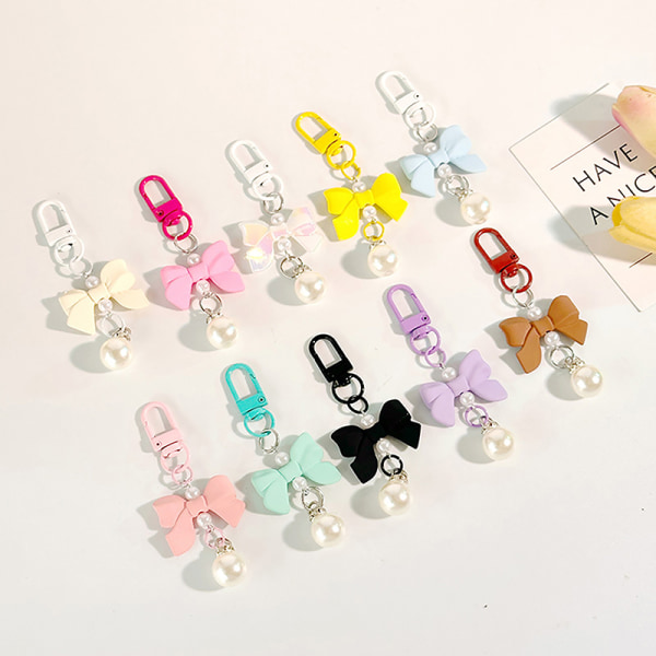 Bow Candy Color Pendant Nyckelring Fashion Y2K Keychain Bag Pendan A6