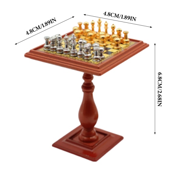 1Set 1:12 Dollhouse Miniature International Chess Checkerboard A3