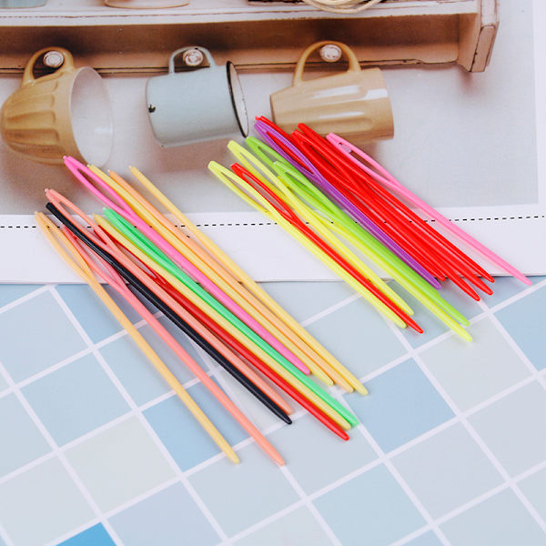10st Flerfärgad plastsömnad s DIY-pysseltillbehör stickad se A