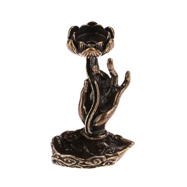 1st Vintage Buddha Hand Lotus rökelsebrännare Metal Backflow Inc