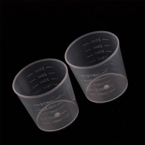 20st 30ml Plast Graduated Mätkopp Vätskebehållare Epo 20pcs