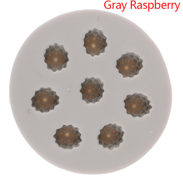 Form 3D Hallon/Blåbär Form Tårta Decorating Moul Gray Raspberry
