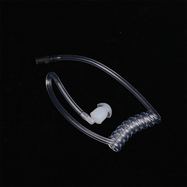 Hörlurar Transparent Coil Akustisk Air Tube Öronpropp för tvåvägs
