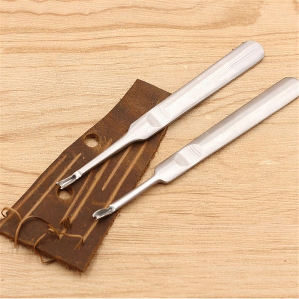 Läder Leathercraft Tool Kit Sömmar U+V-formad Groover Skiv