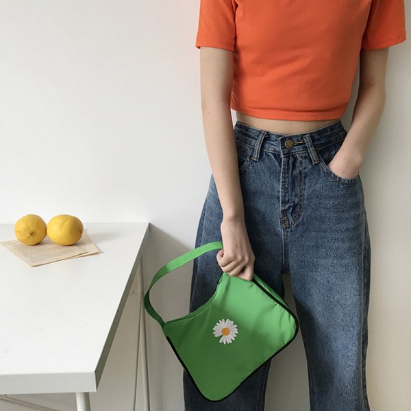 Köp Mode Kvinnor Liten Canvas Handväska Daisy Broderi Mini Undera | Fyndiq