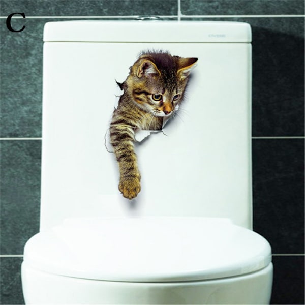 e Cat Wall Sticker För Vardagsrum Sovrum Skåp Toalett Deco C