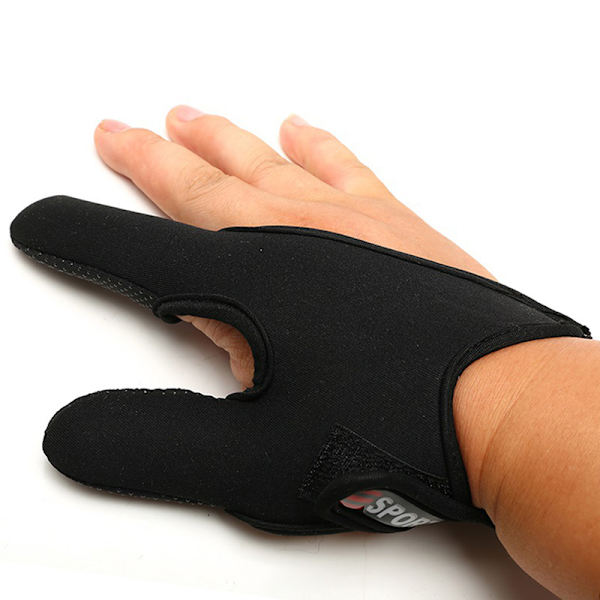 Fiskehandskar 2 fingrar Skyddsskydd Andas Anti-Slip Anti-F black