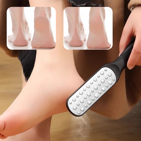 Hushålls Dubbelsidig Fotfil Borste Grinder Foot Scrub Dead Light pink C