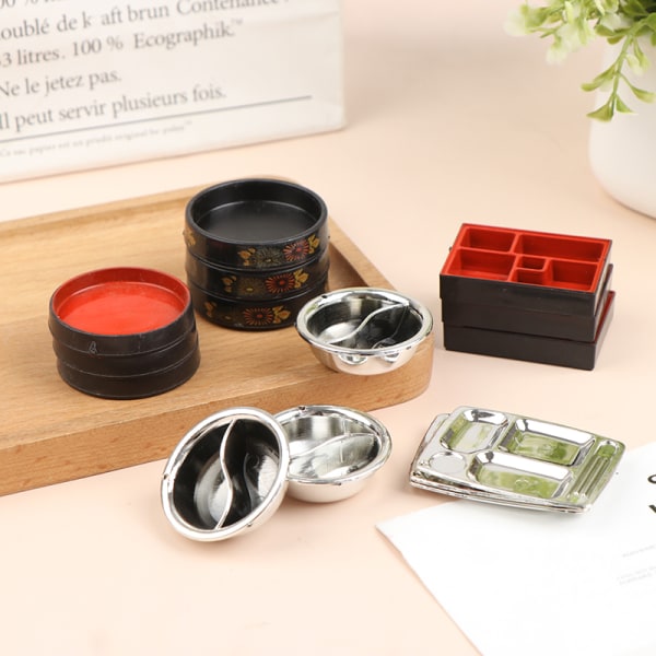 3st Miniatyr dockhus Middagstallrikar Mini Sushi tallrik Dishe A5