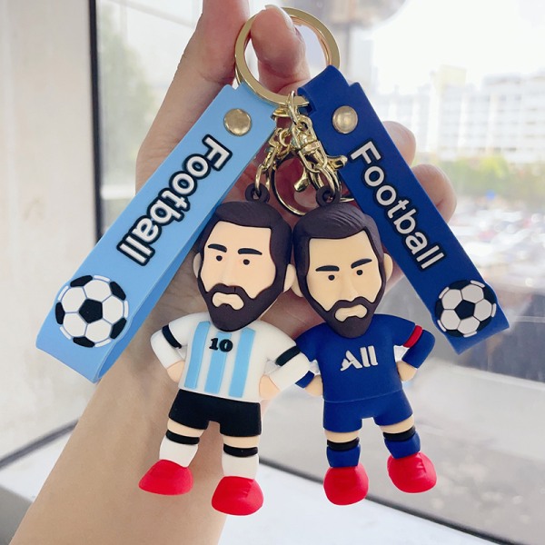 Soccer Star Figure Messi Nyckelring Ryggsäck Väska Dekor Doll A5
