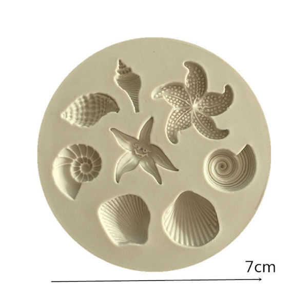 Ocean Biological Conch Sea Shells Chocolate Cake Form