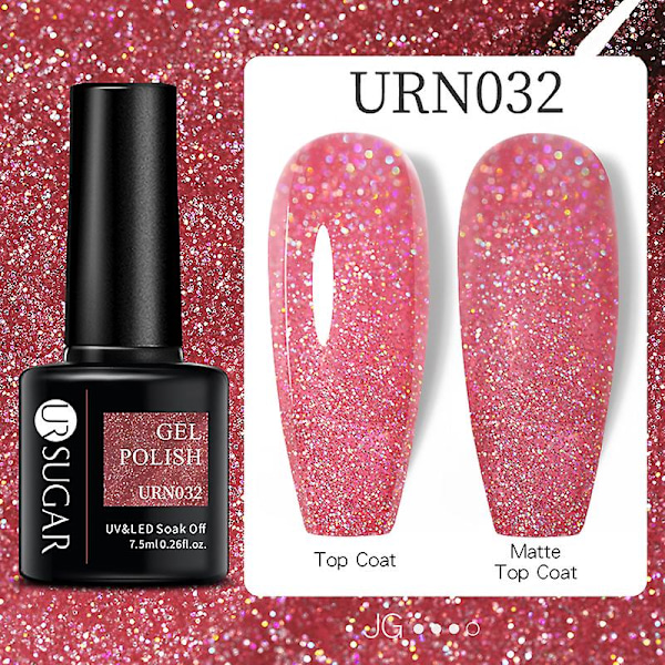 UR SUGAR 15ml Forlengelse Neglelakk Gel Kamuflasje Naken Rosa Semi Permanent UV Hard Gel Negler Finger Forlenge Akryl Lakk URN032