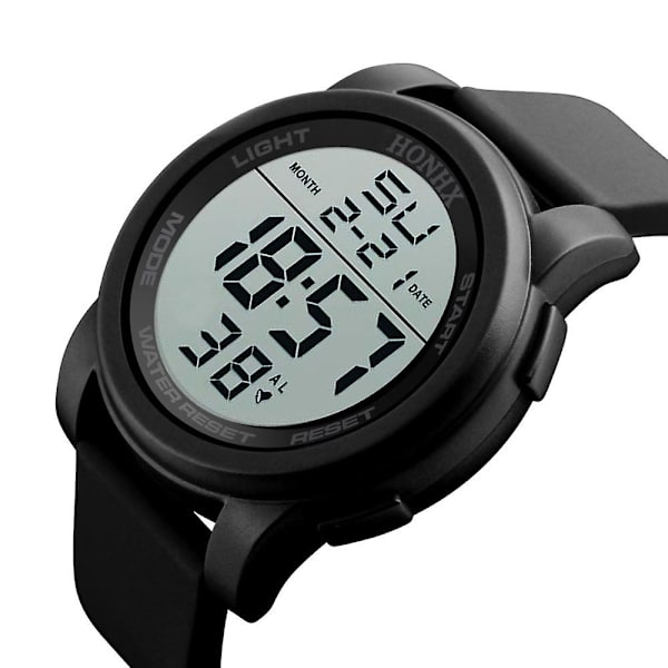 Luksus Herre Analog Digital Militær Sport LED Armbåndsur Black