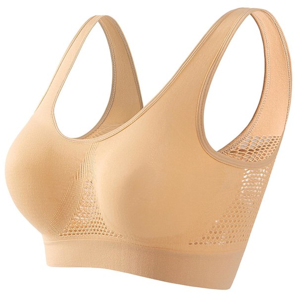 Andningsbar Cool Liftup Air Bra, 2024 Ny Storlek Air Bra Andningsbar och Bekväm Mesh Sport-BH för Kvinnor -GSL color 2XL