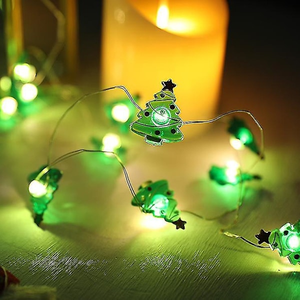 Led 2m Christmas Tree Decoration Lighting String With Battery Box