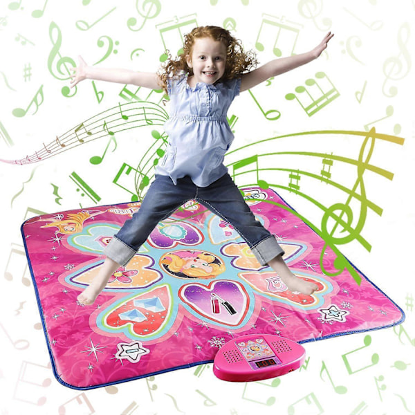 Dansmatte for barn, trådløs prinsesse-spillmatte, jenters musikk- og dansmatte, elektronisk leketøysgave C5001 Princess Dance Carpet