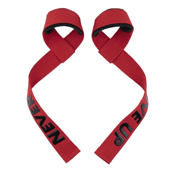 Vikter lyftremmar vadderade handledsstöd styrketräning stöd deadlift remmar för män no1224 Red Mkas 2pcs