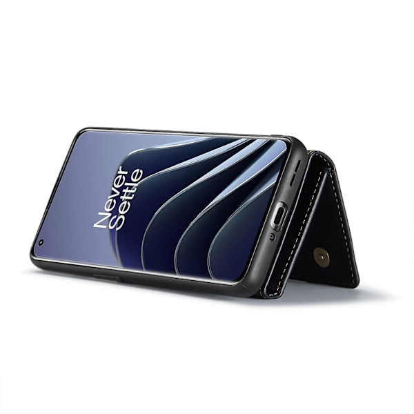 Dg.ming M1-serie til Oneplus 10 Pro 5g Magnetisk adsorption 2-i-1 pung Pc+tpu+pu læder telefon drop-proof etui med kickstand Black