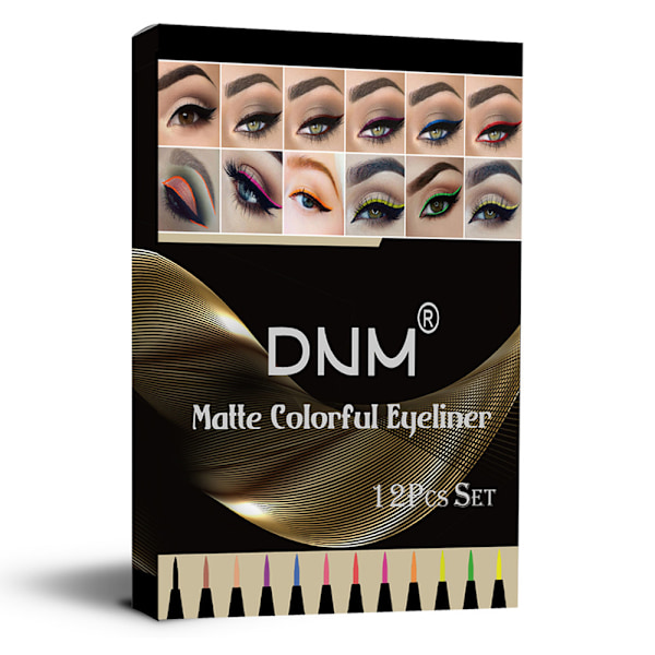 12 Farger Matt Flytende Eyeliner Fargesett