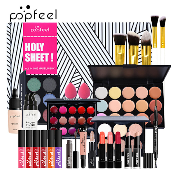 POPFEEL Makeup Sæt til Begyndere, Makeup til Piger KIT011 29pcs