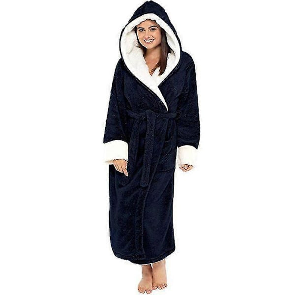 Dame Badekåbe med Langærmet Hætte 4XL Navy blue