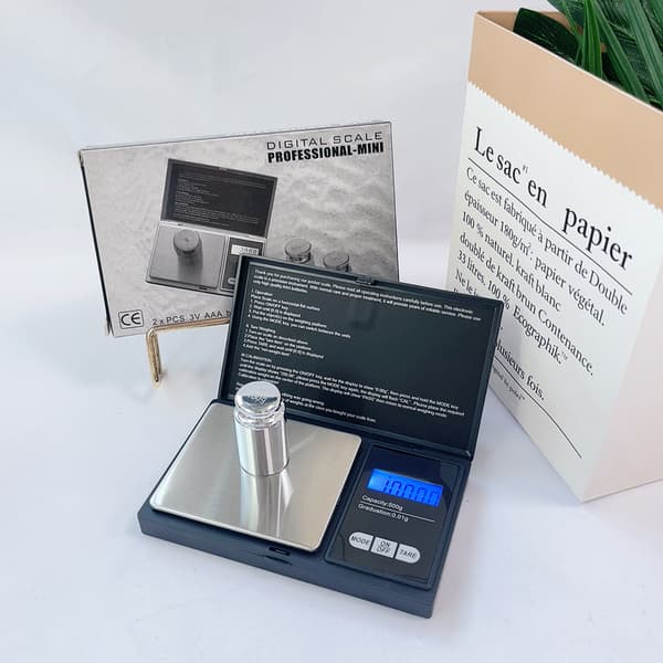 Digital smykkevekt 0,01g til 150g Sølv