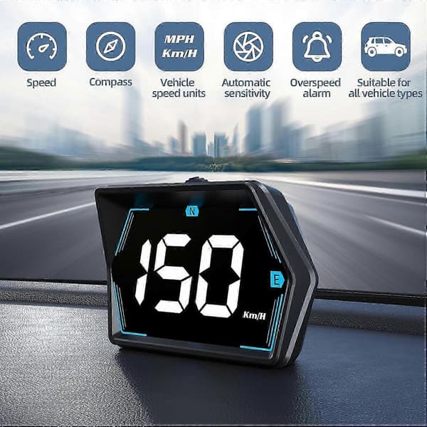 Universal Bil HUD GPS Speedometer - Plug & Play Heads-Up Display med USB-forbindelse (G20 Model)