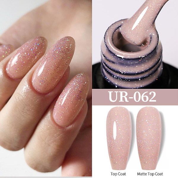 UR SUGAR 15ml Förlängning Nagel Gel Polish Kamouflage Nude Rosa Semi Permanent UV Hård Gel Naglar Finger Förlängning Akryl Lack UR-62