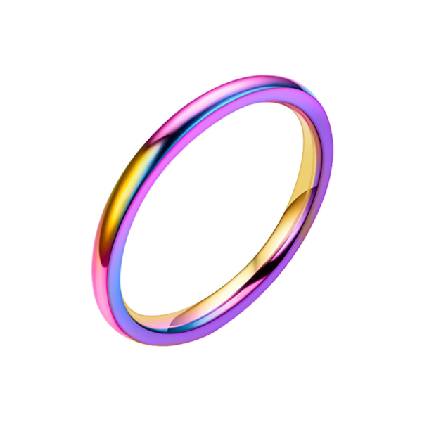 Fashion Contracted 2MM Fine Hand Polished Women's Tail Ring Couple Ring