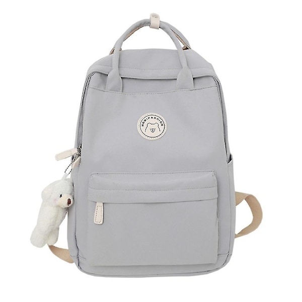 Japansk skolryggsäck casual nylon resväska laptopväska för student Gray