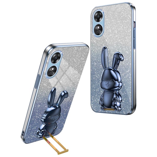 For Oppo A58 4G Anti-Scratch Cartoon Rabbit Cover Support Kickstand Phone Case