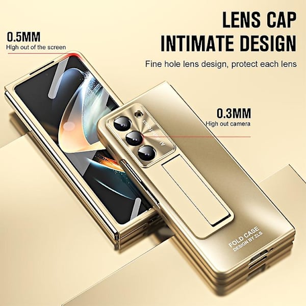Samsung Galaxy Z Fold5 5g -integroitu Ag Matte -taittuva matkapuhelinkotelo kynälokerolla Champagne Gold