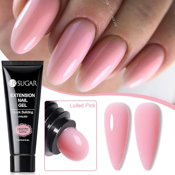 UR SUGAR 15ml Förlängning Nagel Gel Polish Kamouflage Nude Rosa Semi Permanent UV Hård Gel Naglar Finger Förlängning Akryl Lack UR-008