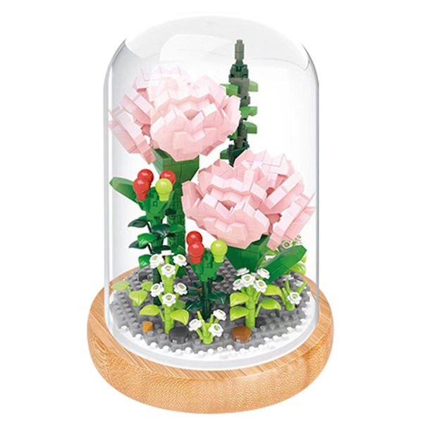 DIY-kimpun kokoonpantavissa olevat rakeelliset rakennuspalikat, kasvitieteellinen lelu tytölle, 100% uusi carnation