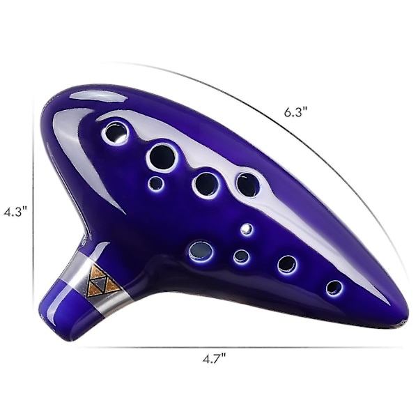 Zelda Ocarina med sangbog, 12 huller Alto C Zelda Ocarinas