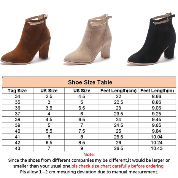 Women's shoes ankle boots high heels fashion casual boots Khaki,37