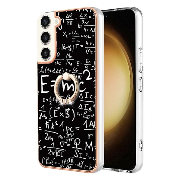 For Samsung Galaxy S22+ 5g Elektroplettering Dual-side Imd Mobiltelefondeksel Med Ringholder Equation