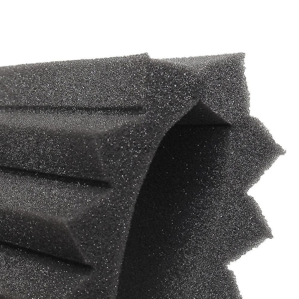 12st 300x300x25mm Akustiskt skum ljudisoleringspaneler för Ktv Bar Ljudisolering Studio Kilar Ljudsäkra väggpaneler (svart) black