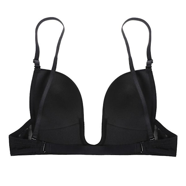 Kvinder Dyb U-bh Push Up Multiway Sømløs Lavtsnittet Bh black C cup