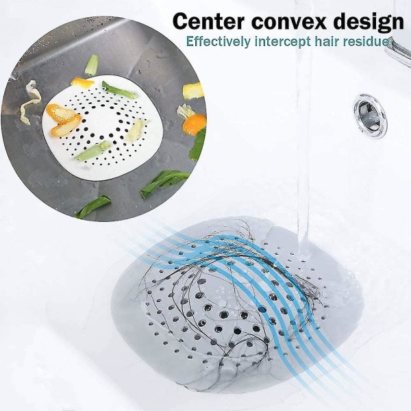 Styckförpackat duschhårfilter, duschhårfälla silikonavloppsskydd